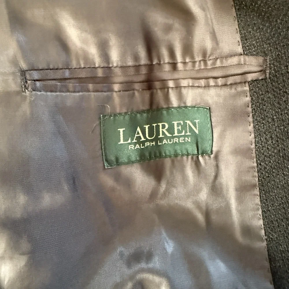 Lauren Ralph Lauren Charcoal Gray Textured Sport Coat 42R Blazer Pebbled Weave